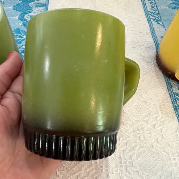 Vintage Anchor Hocking Fire King Ware coffee cups Made in USA  Set of 3 - Picture 11 of 13